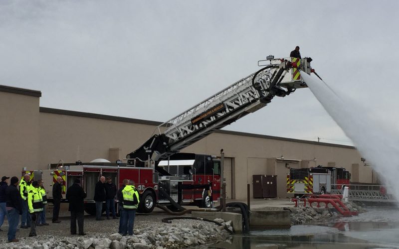 Fire Apparatus Slide Orlando FL Fire Dept Tower 1 1985 Sutphen Aerial Tower  FL26