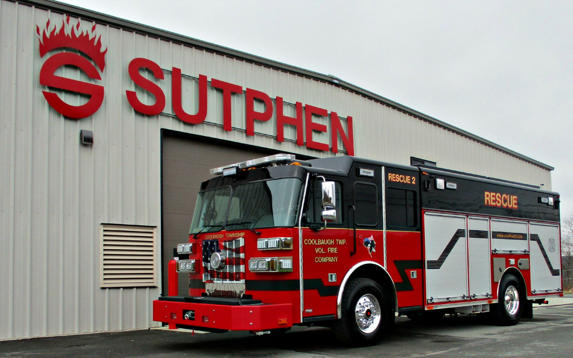 Orlando FL E5 Sutphen pumper Fire Apparatus Slide