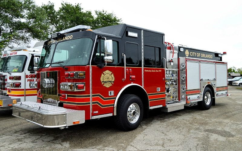 Orlando FL E5 Sutphen pumper Fire Apparatus Slide