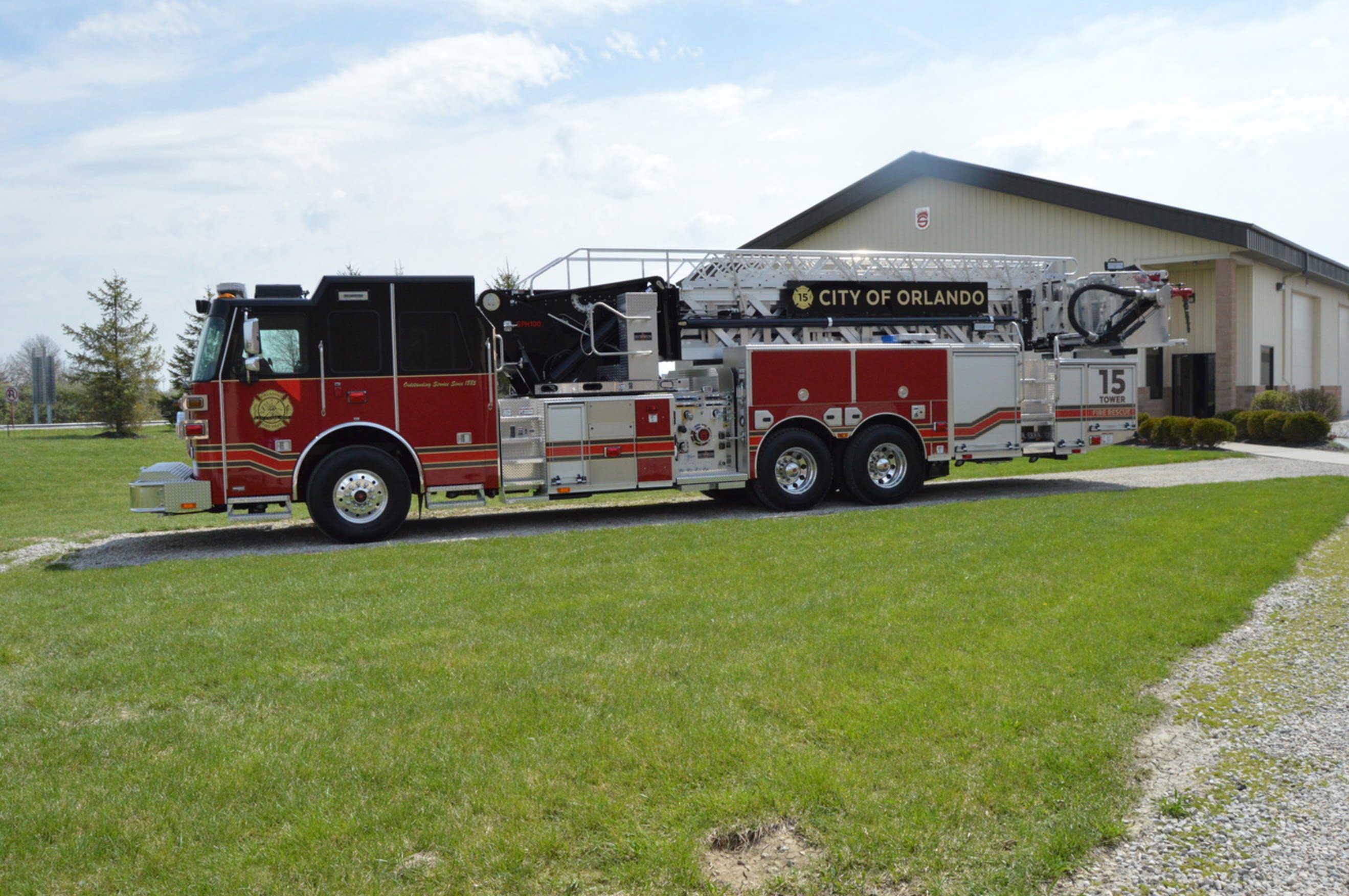 Orlando FL E5 Sutphen pumper Fire Apparatus Slide